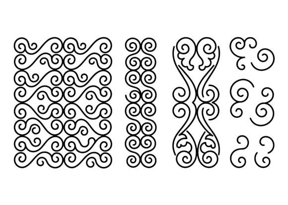 Download Ornamental Swirl Pattern EPS Bundle - Eps bundle Collection
