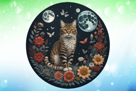 Download Celestial Cat Illustrations - Cat Collection