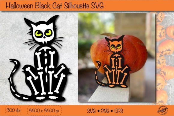 Download Black Cat Silhouette SVG| Black Cat Hall - Cat Collection