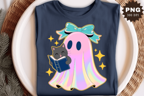 Download Halloween Iridescent Ghost Book Cat Subl - Cat Collection