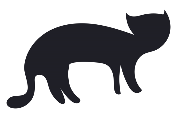 Download Black Cat Silhouette. Kitten Shape. Pet - Cat Collection