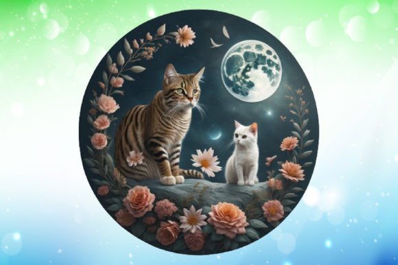 Download Celestial Cat Illustrations - Cat Collection