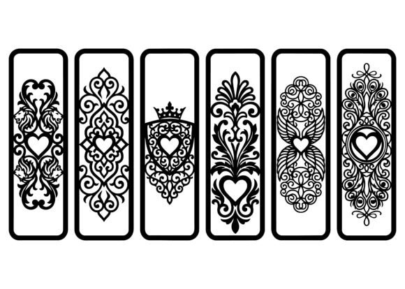 Download Royal Heart Ornament Bookmark EPS Bundle - Eps bundle Collection