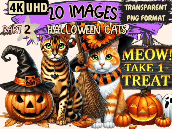 Download Halloween Cats Clipart P2 - Cat Collection