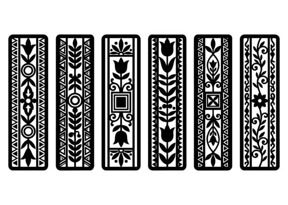 Download Folk Floral Bookmark EPS Bundle - Eps bundle Collection