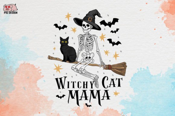 Download Witchy Cat Mama Clipart - Cat Collection