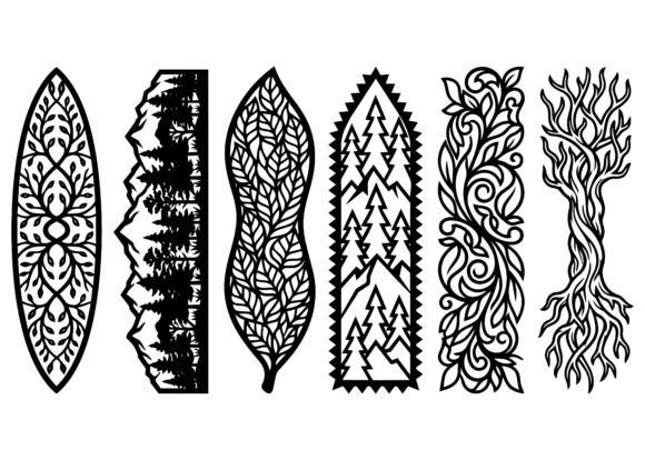 Download Nature Forest Leaf Bookmark EPS Bundle - Eps bundle Collection