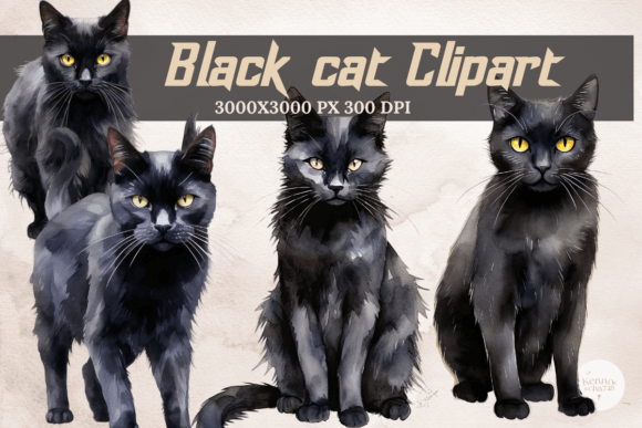 Download Spooky Black Cat Clipart: Halloween - Cat Collection