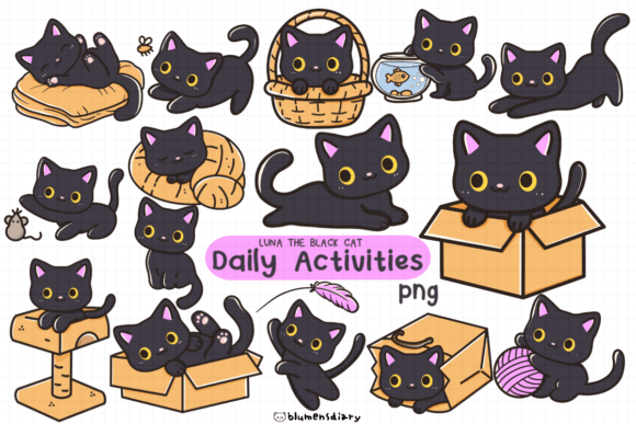 Download Luna the Black Cat Clipart - Cat Collection