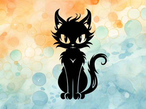 Download Black Cat Silhouette Graphic Design - Cat Collection