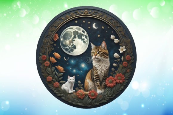 Download Celestial Cat Illustrations - Cat Collection