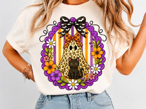 Download Cute Ghost Cat Halloween Shirt - Cat Collection