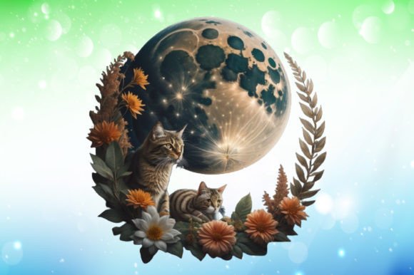 Download Celestial Cat Illustrations - Cat Collection