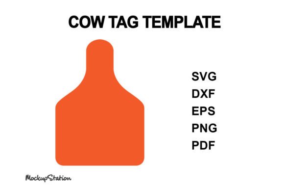 Download Cow Tag Earring SVG Template, Cattle Tag - Cat Collection