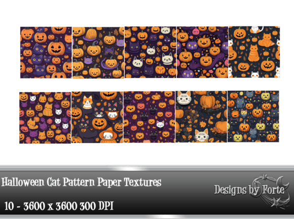 Download Halloween Cat Pattern Textures - Cat Collection