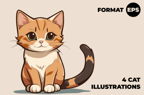Download 4 Cat Illustrations - Premium Resources