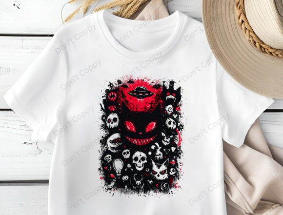Download Gothic Cat Png, Horror Skull Sublimation - Cat Collection