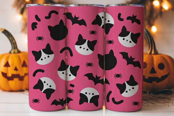 Download Spooky Pink Halloween Cat 20oz Tumbler - Cat Collection